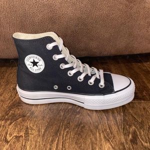 NEW Converse Canvas Black Platform CTAS Sneakers Black Various Sizes